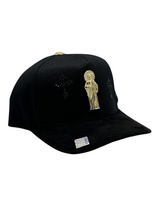 Gorra visera curva snapback casual San Judas Black para hombre Gorra visera curva snapback casual San Judas Black para hombre