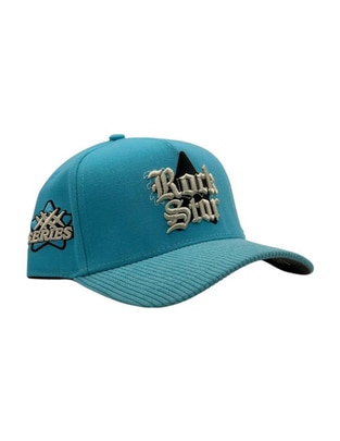 Gorra visera curva snapback casual Rockstar Blue para hombre