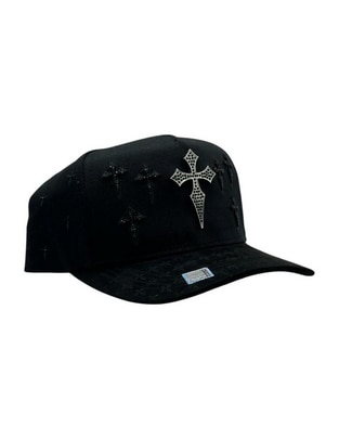 Gorra con visera curva snapback Cruz Black Grey para adulto Gorra con visera curva snapback Cruz Black Grey para adulto
