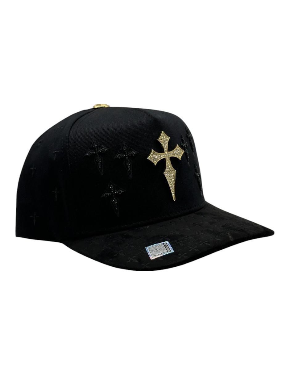 Gorra visera curva snapback casual Cruz Black Gold para hombre Gorra visera curva snapback casual Cruz Black Gold para hombre