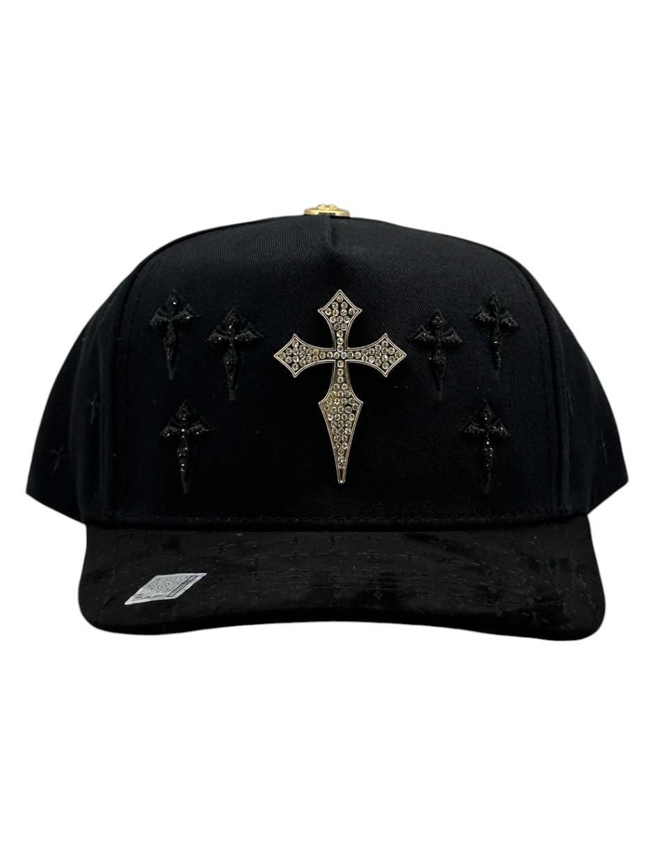 Gorra visera curva snapback casual Cruz Black Gold para hombre 4
