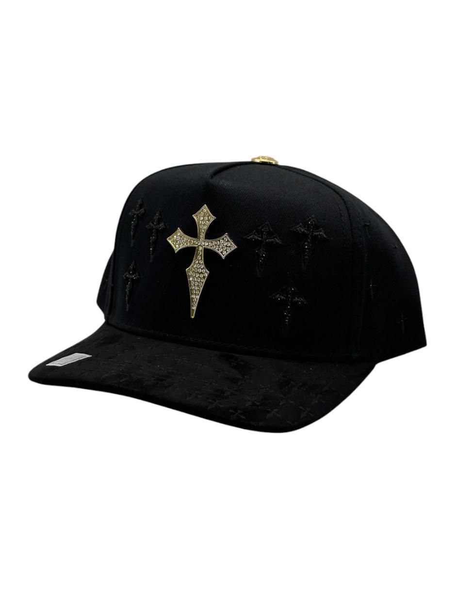 Gorra visera curva snapback casual Cruz Black Gold para hombre 3
