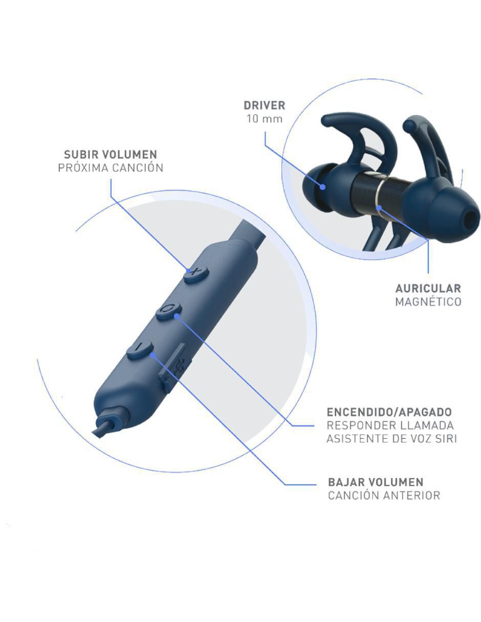 Audífonos In-Ear VR100 Neckband inalámbricos con cancelacion de ruido 3