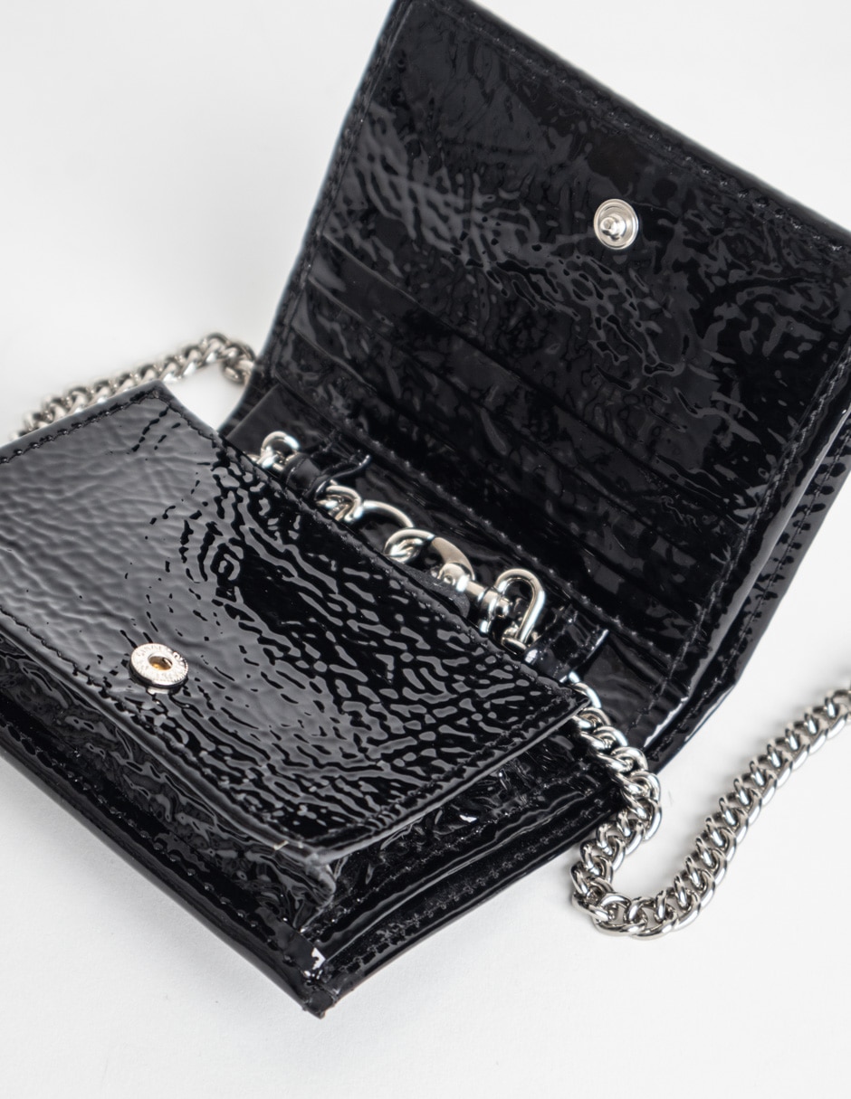 Bolsa crossbody Hopper Chain Wallet de piel para mujer