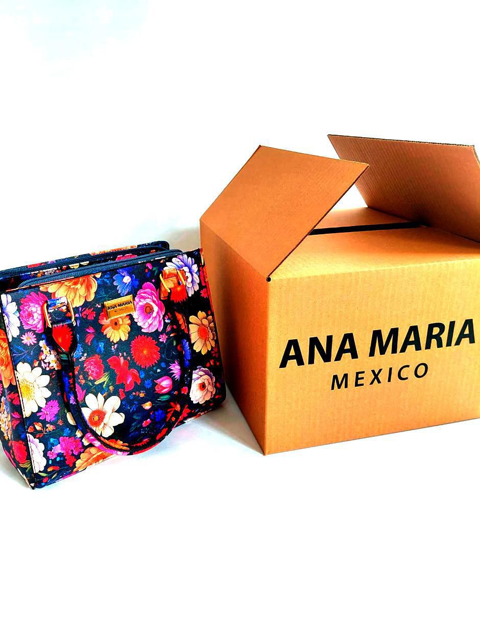 Bolsa satchel Flores de piel vegana para mujer