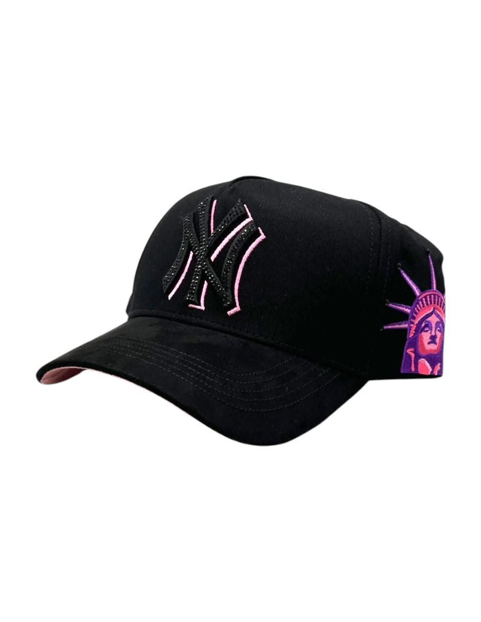 Gorra visera curva snapback casual Ny Crystal Pink para hombre