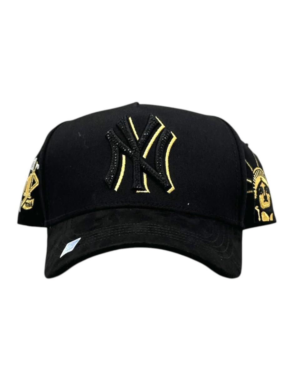 Gorra visera curva snapback casual Ny Crystal Gold para hombre