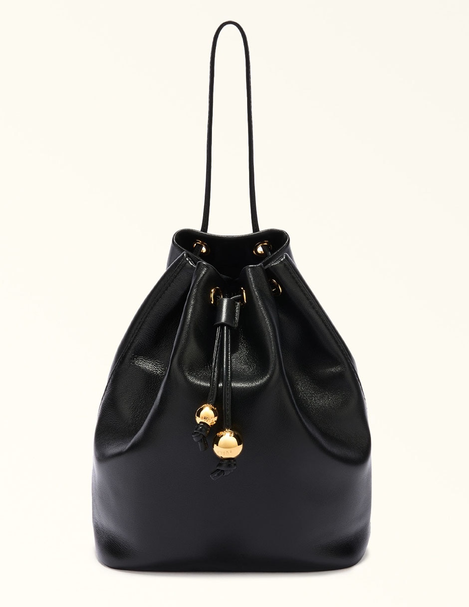 Bolsa bucket de piel para mujer 1