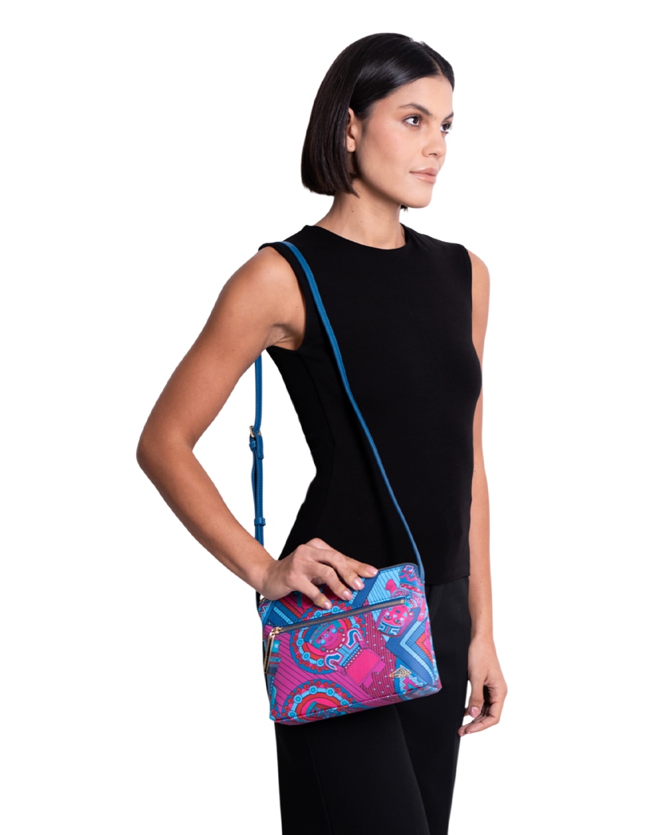 Bolsa crossbody Caritas Sonrientes De Veracruz para mujer