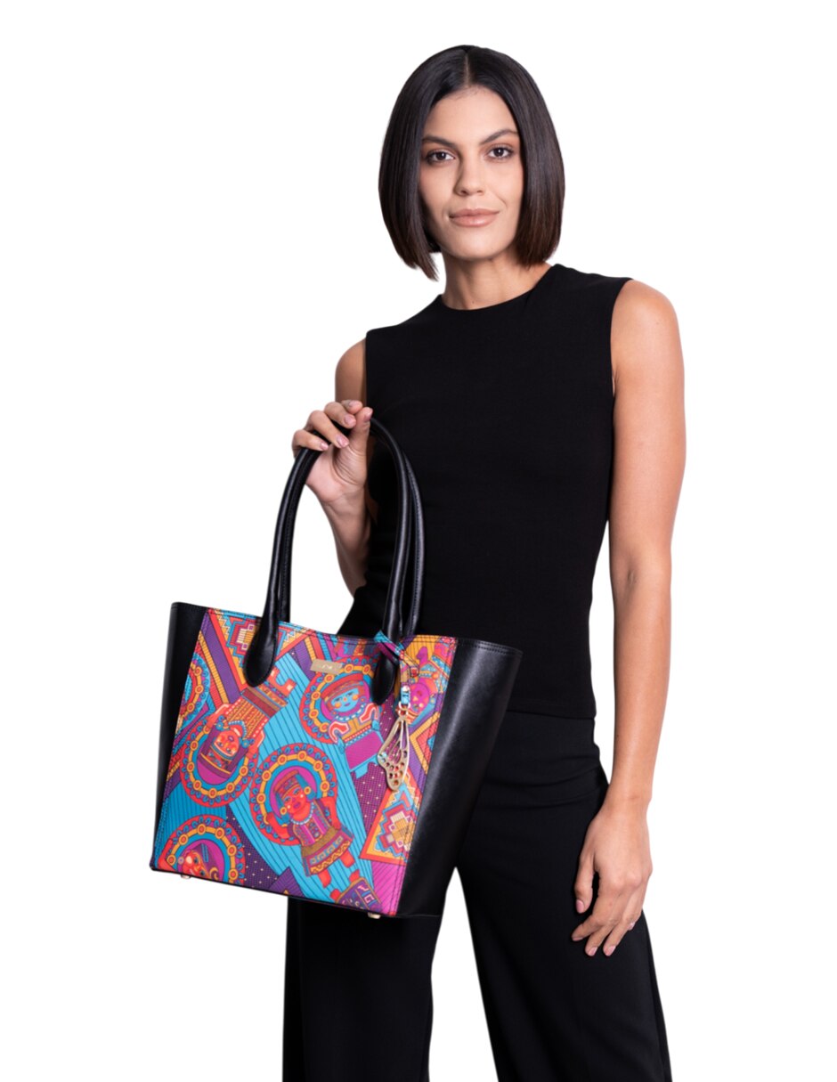Bolsa tote Caritas Sonrientes De Veracruz para mujer 3