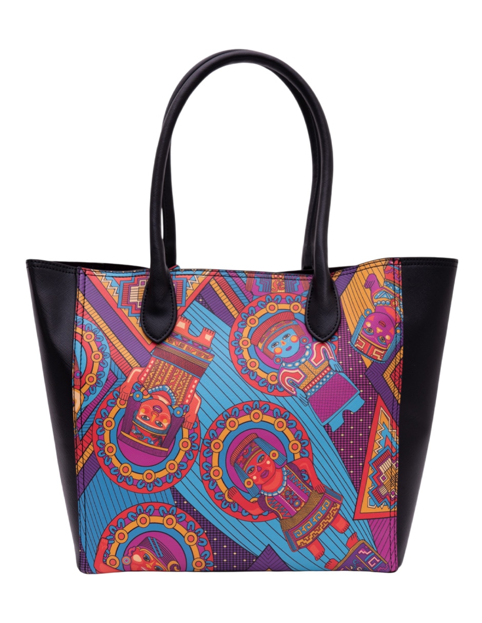 Bolsa tote Caritas Sonrientes De Veracruz para mujer 4