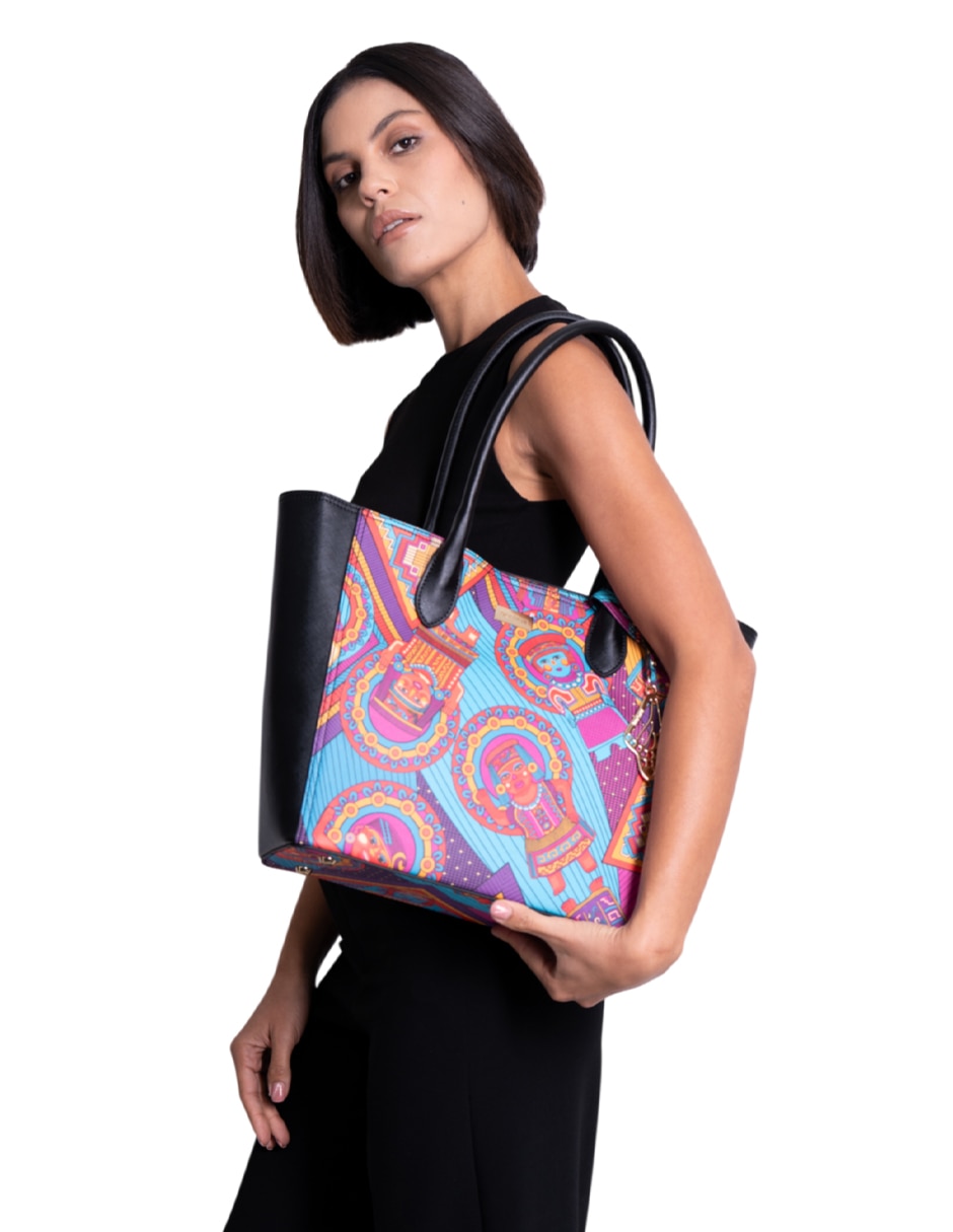 Bolsa tote Caritas Sonrientes De Veracruz para mujer 6