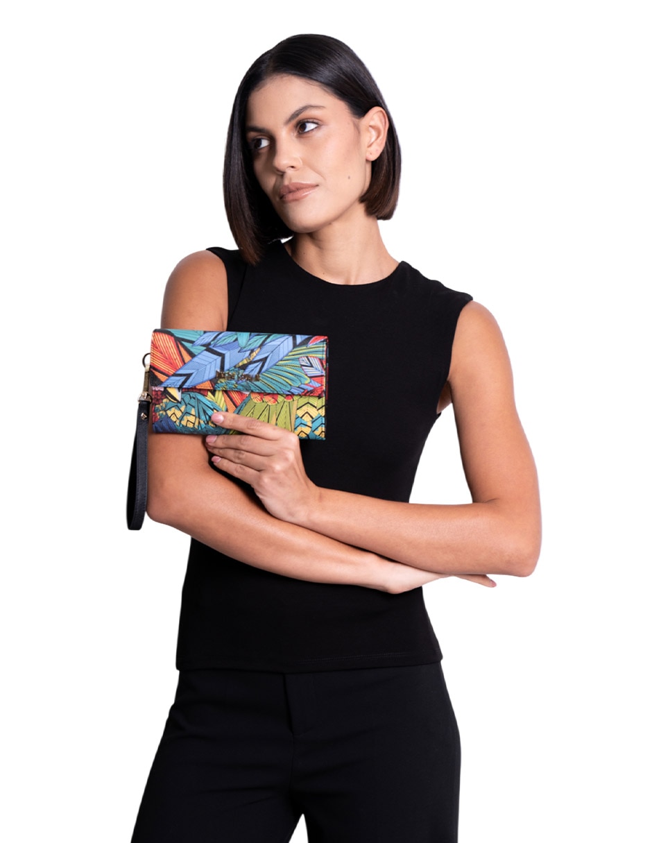 Bolsa wristlet Guacamaya para mujer