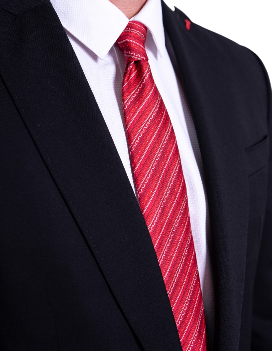 Corbata regular de seda estampado para hombre