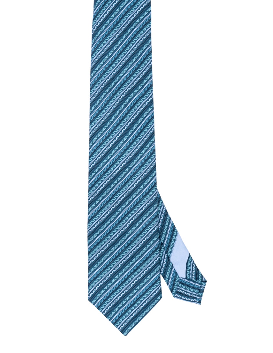 Corbata regular de seda estampado para hombre 1
