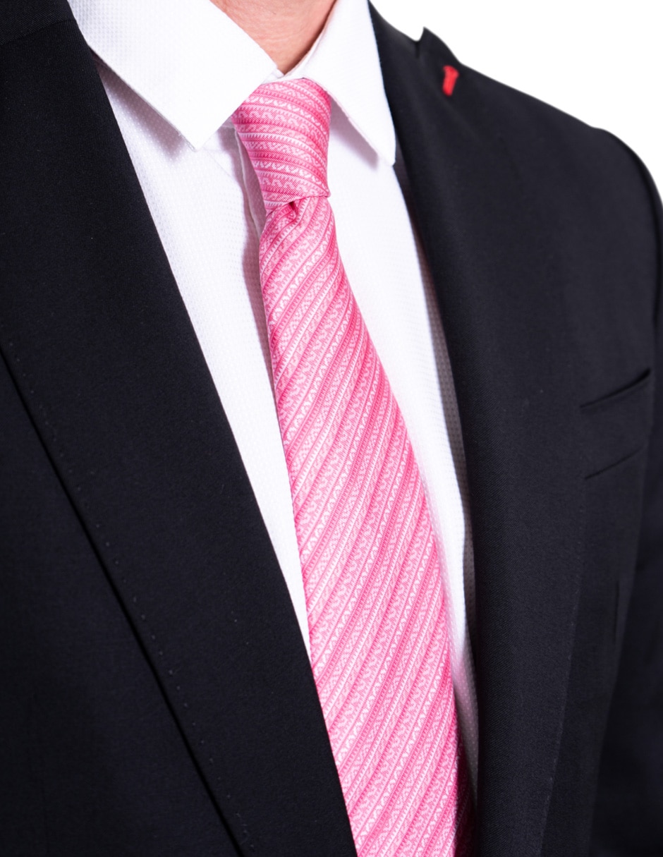 Corbata regular de seda estampado para hombre 4