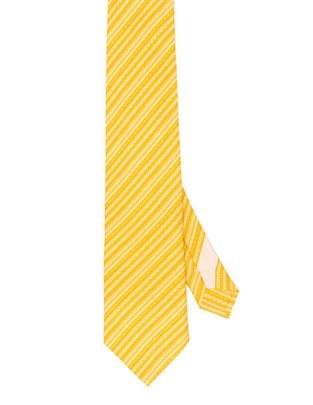 Corbata regular de seda estampado gráfico para hombre 1
