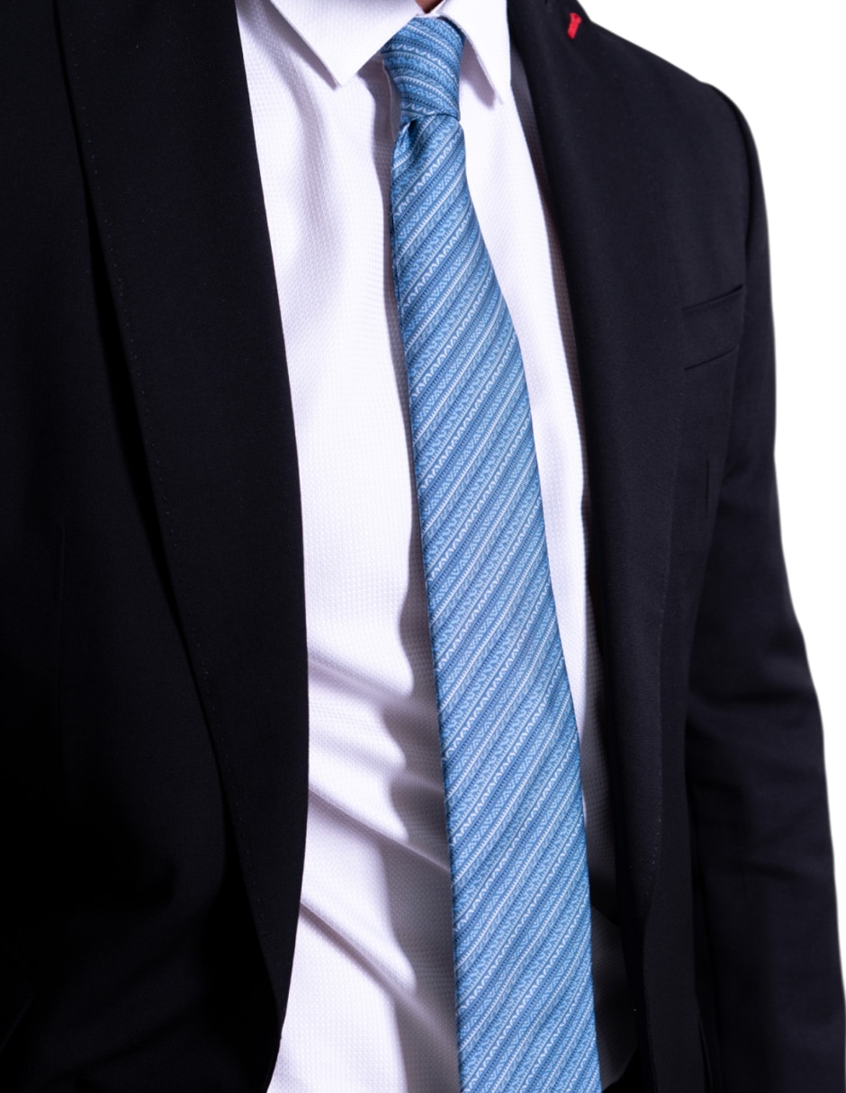 Corbata regular de seda estampado para hombre 4