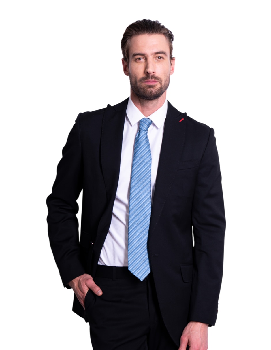 Corbata regular de seda estampado para hombre 2