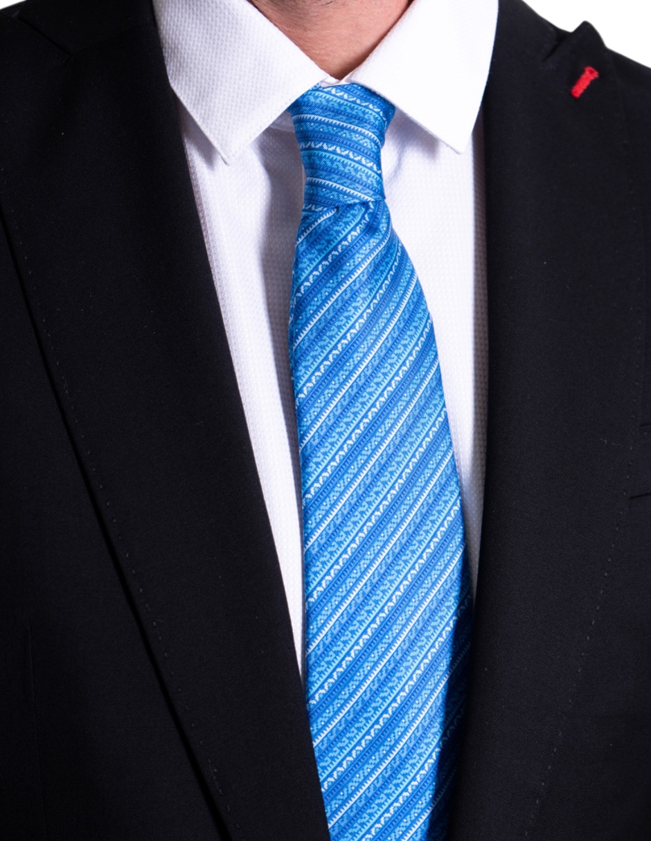 Corbata regular de seda estampado para hombre