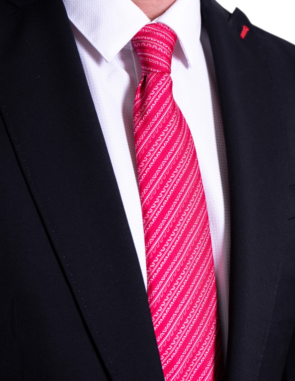 Corbata regular de seda estampado para hombre