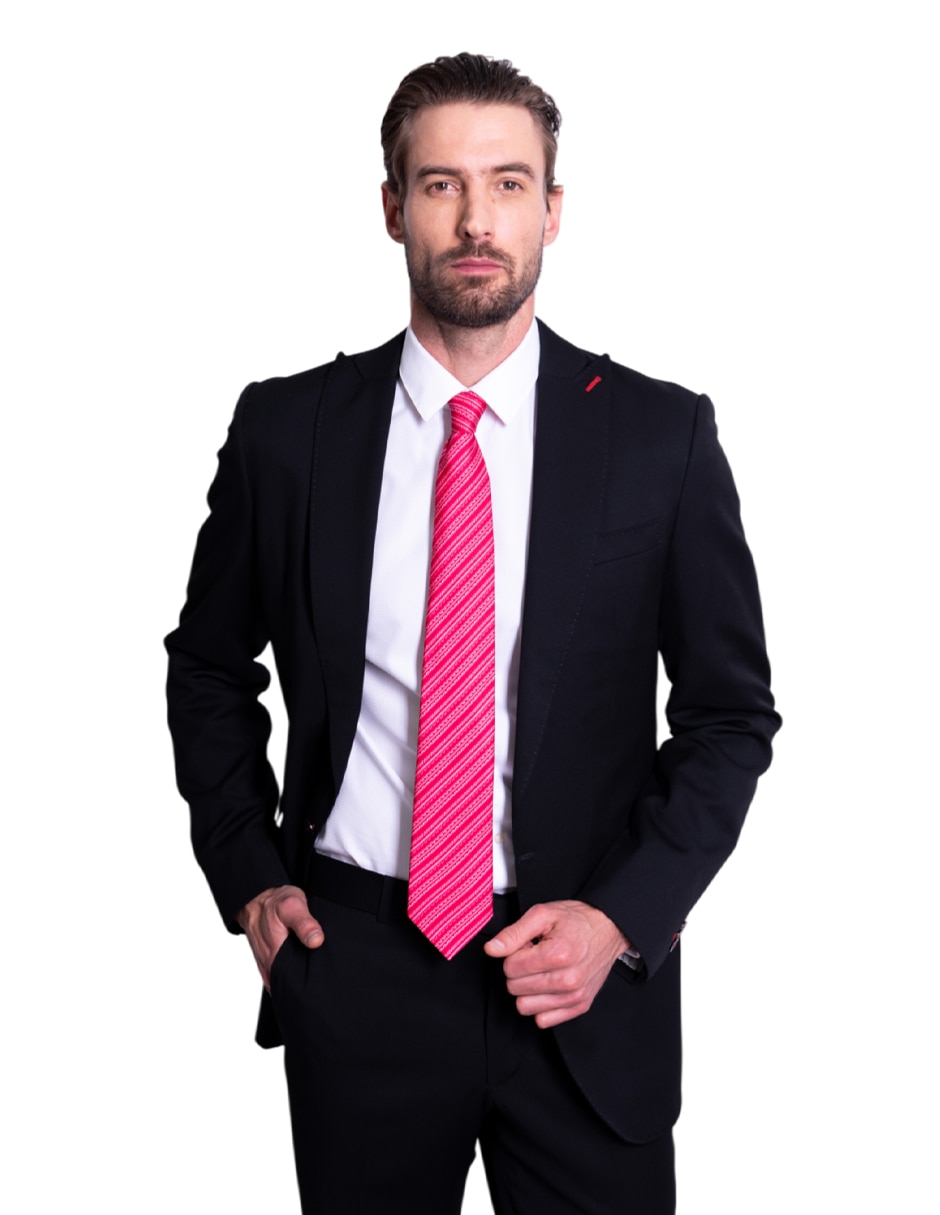 Corbata regular de seda estampado para hombre