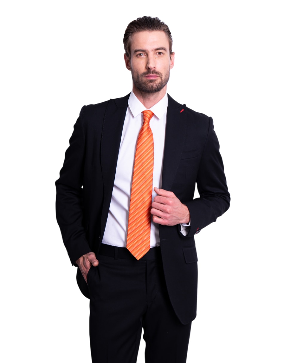 Corbata regular de seda estampado para hombre
