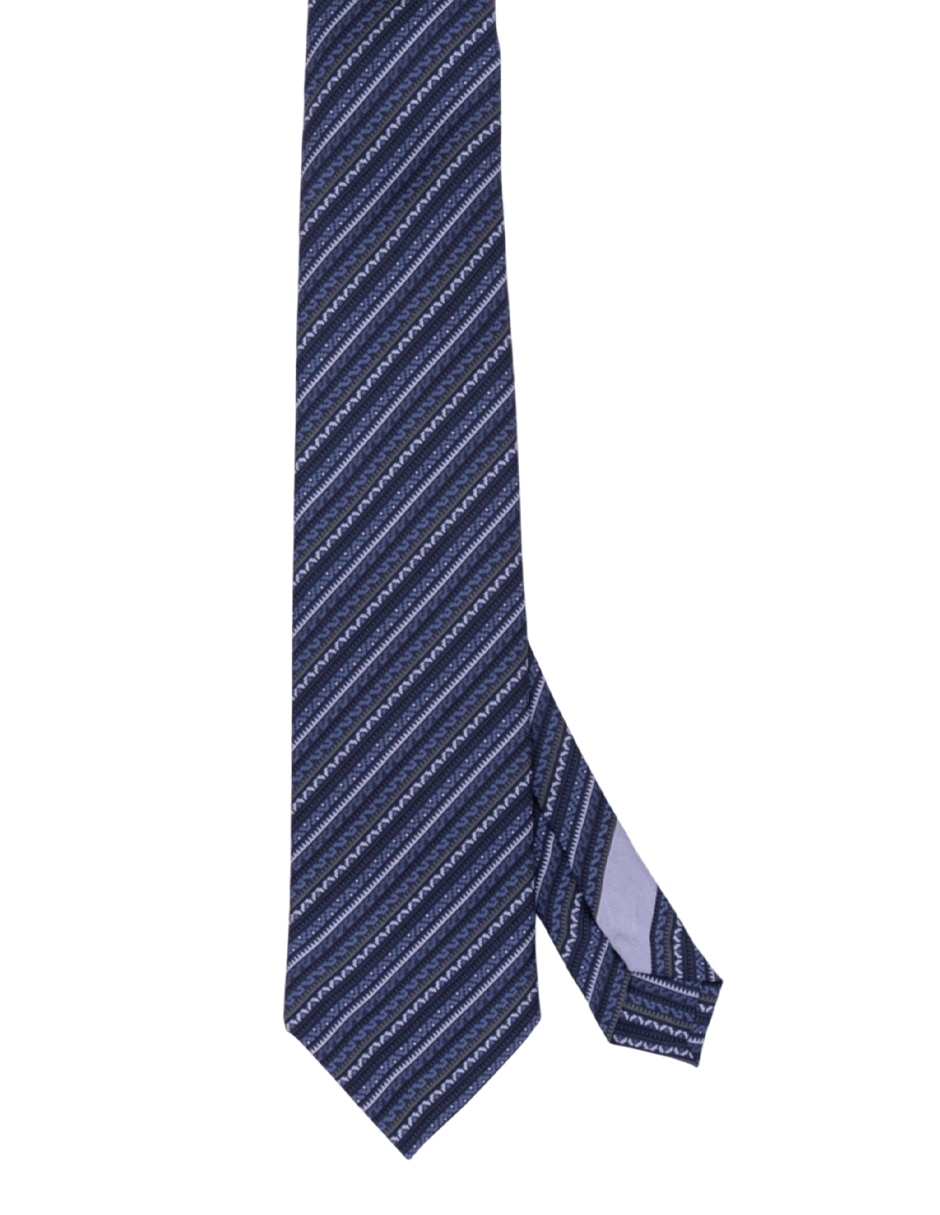 Corbata regular de seda estampado para hombre 1
