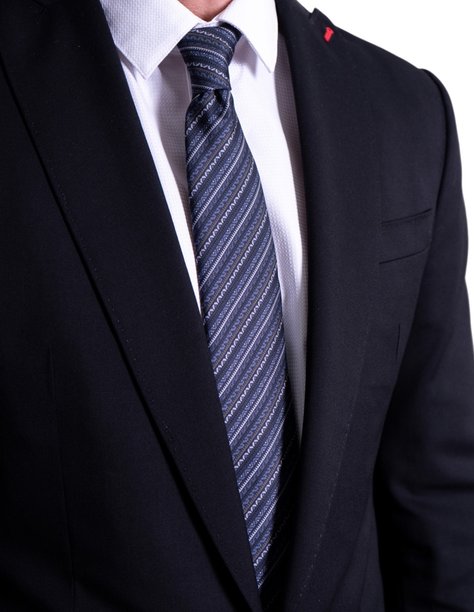 Corbata regular de seda estampado para hombre