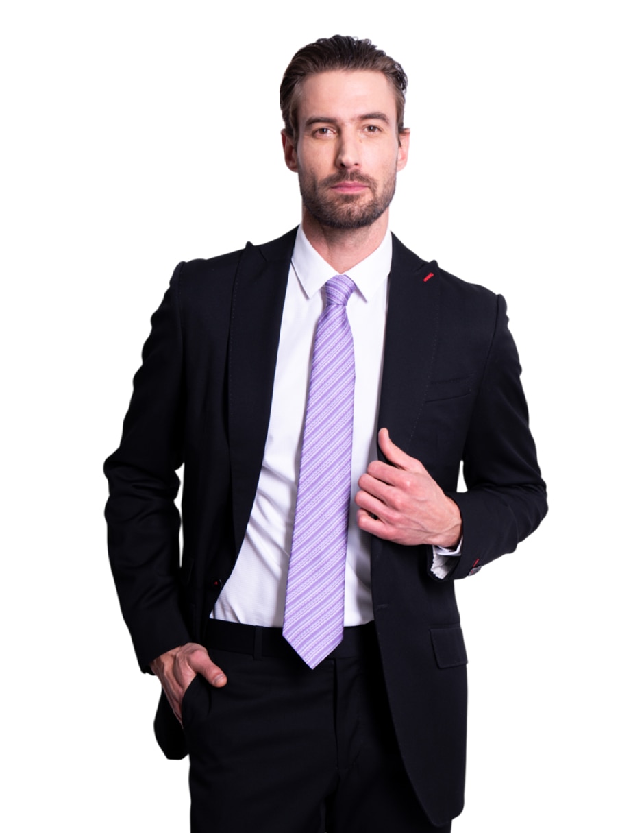 Corbata regular de seda estampado para hombre