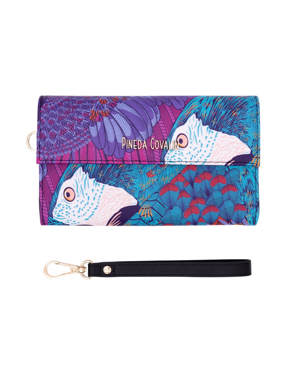 Bolsa wristlet Guacamaya para mujer