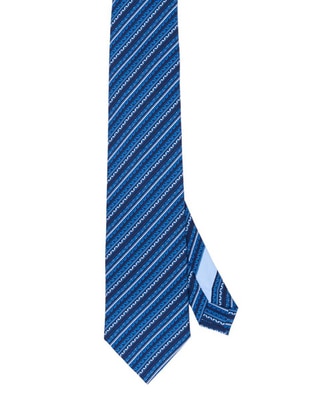 Corbata regular de seda estampado para hombre 1