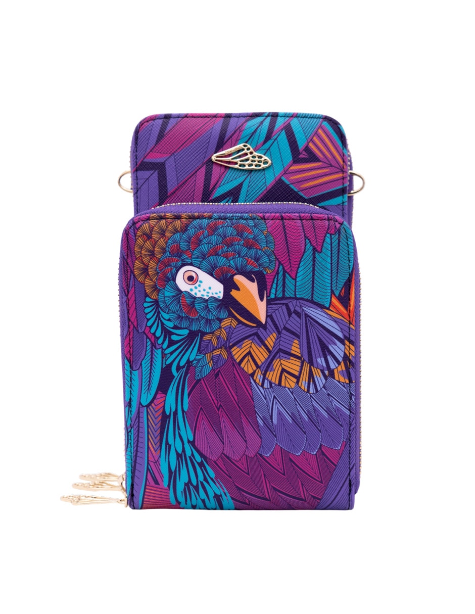 Bolsa crossbody Guacamaya de piel para mujer