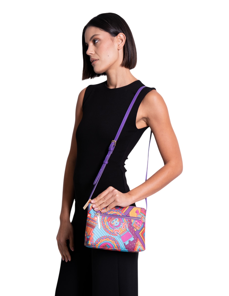 Bolsa crossbody Caritas Sonrientes De Veracruz para mujer