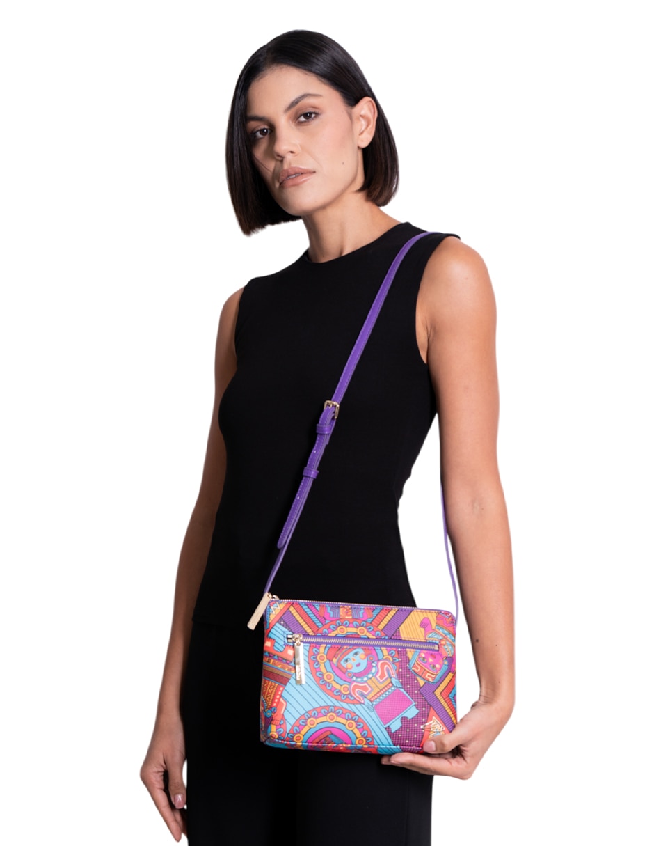 Bolsa crossbody Caritas Sonrientes De Veracruz para mujer