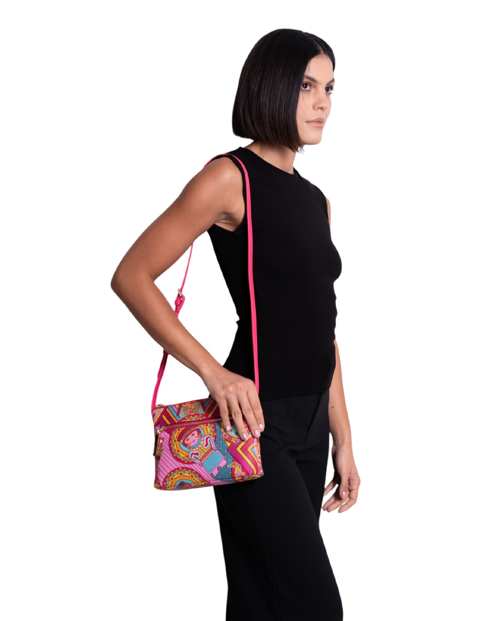 Bolsa crossbody Caritas Sonrientes De Veracruz para mujer
