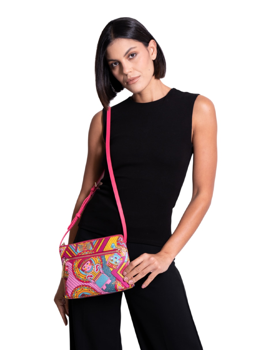 Bolsa crossbody Caritas Sonrientes De Veracruz para mujer