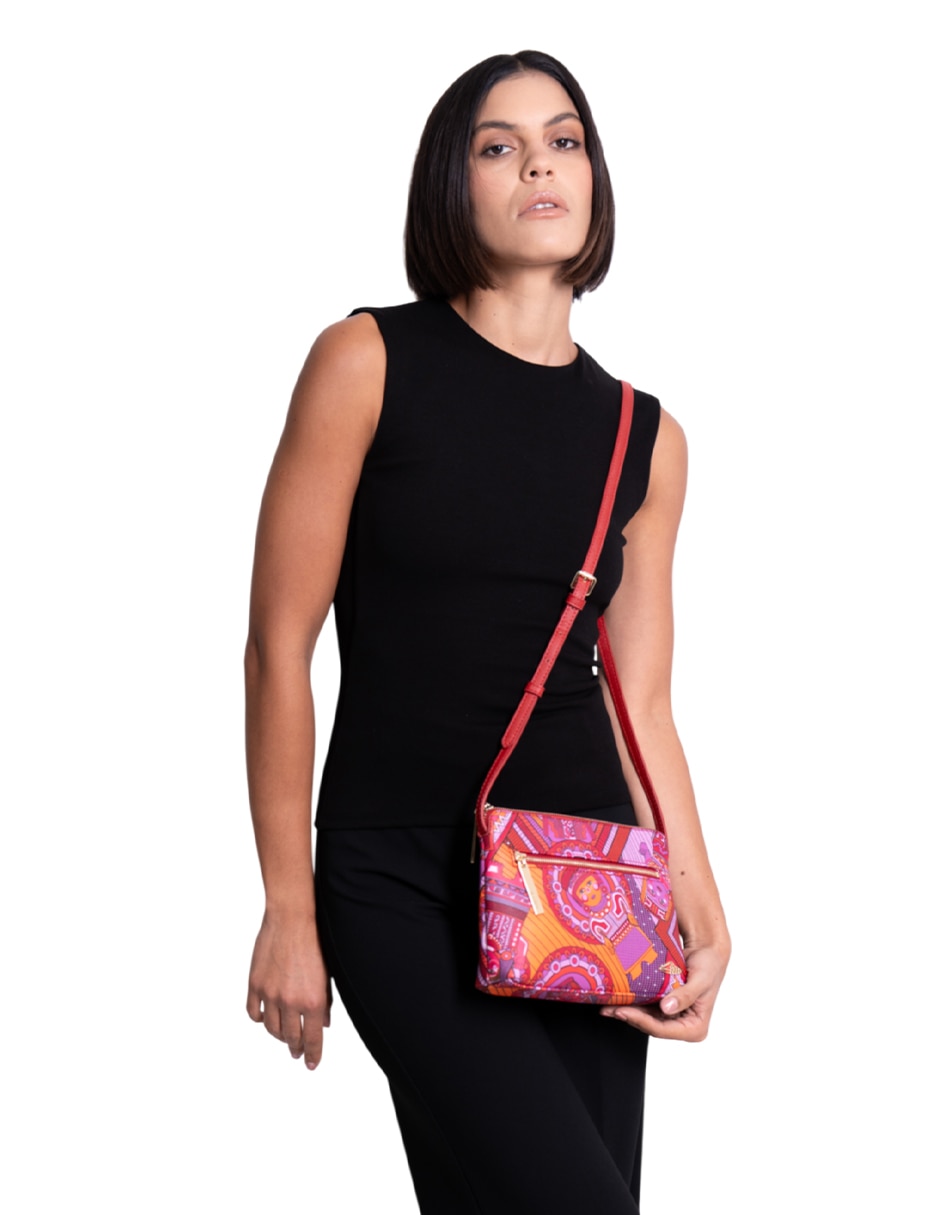 Bolsa crossbody Caritas Sonrientes De Veracruz para mujer