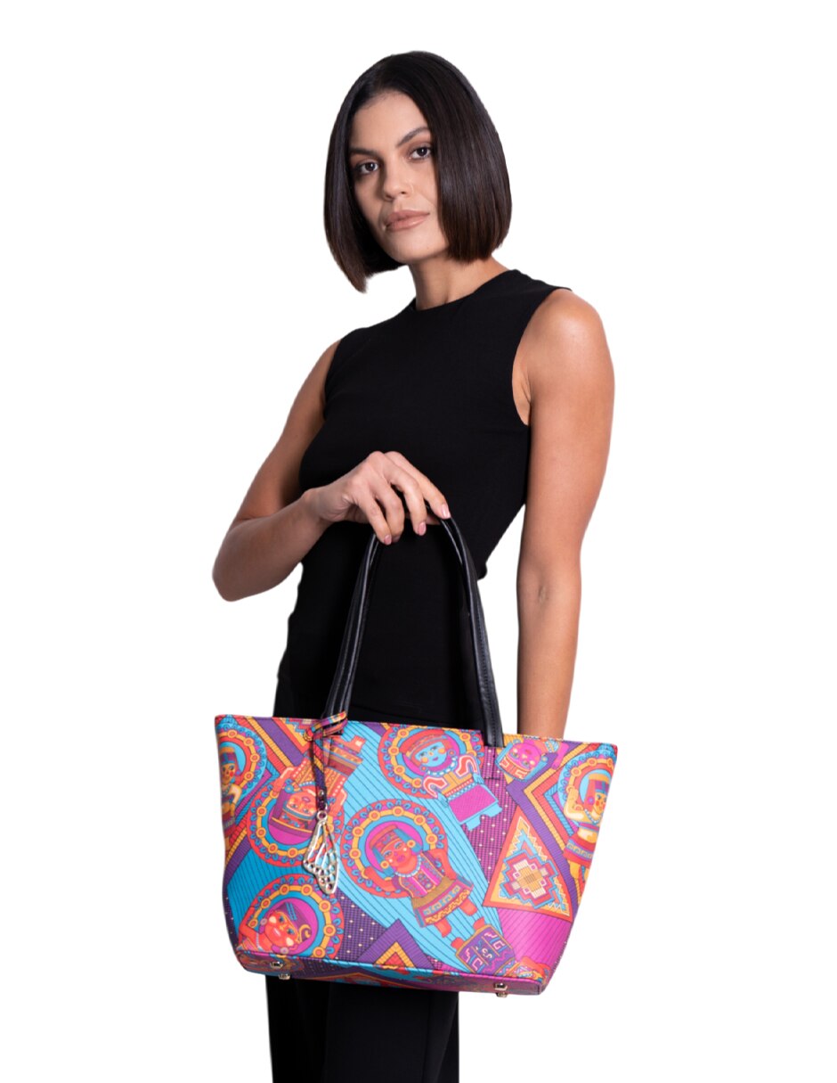 Bolsa tote Caritas Sonrientes De Veracruz para mujer 5