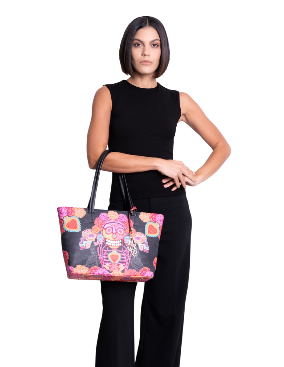Bolsa tote Día Muertos Catrina para mujer 4