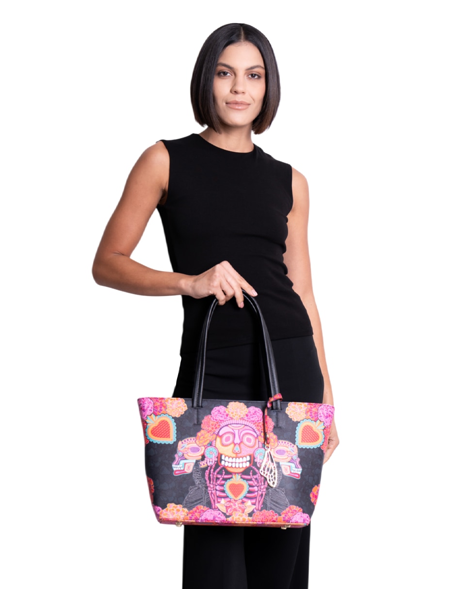 Bolsa tote Día Muertos Catrina para mujer 2