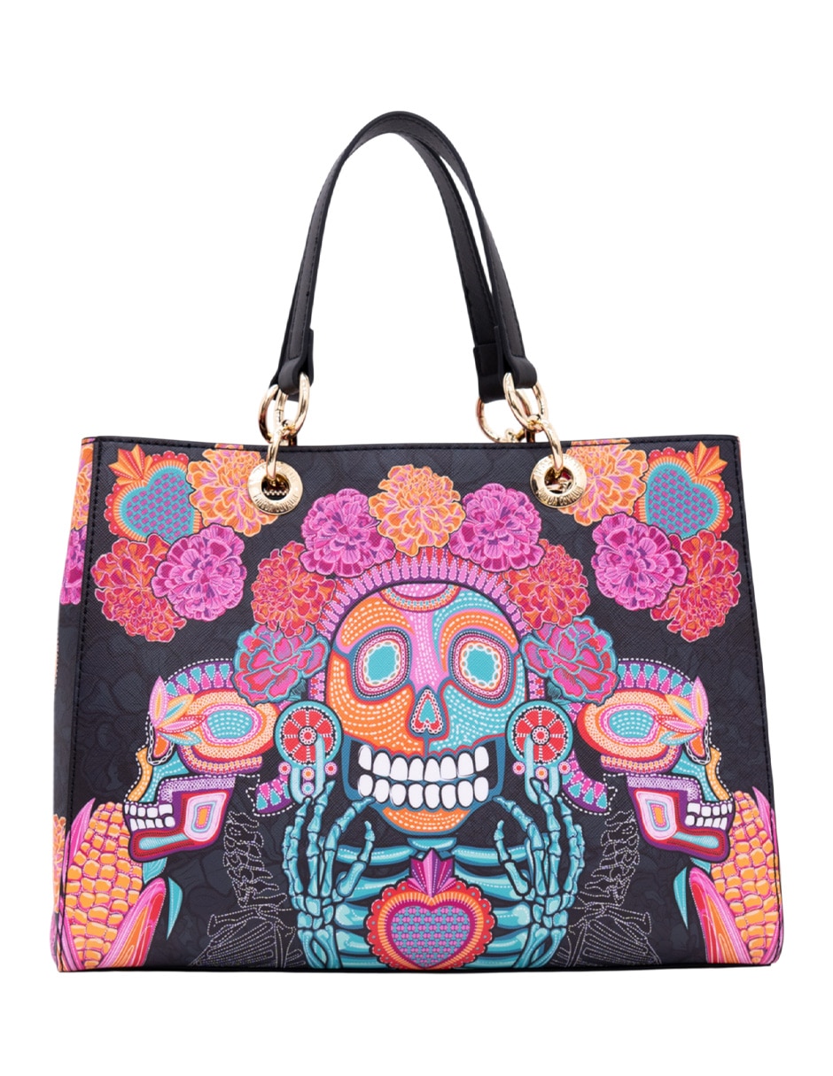 Bolsa satchel Día Muertos Catrina para mujer 5