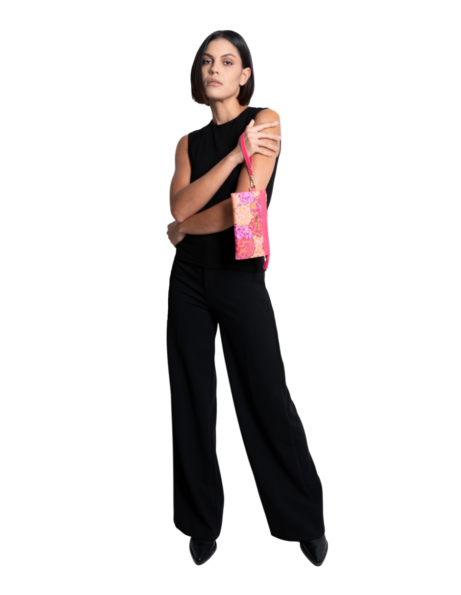 Bolsa wristlet Cempasúchil para mujer
