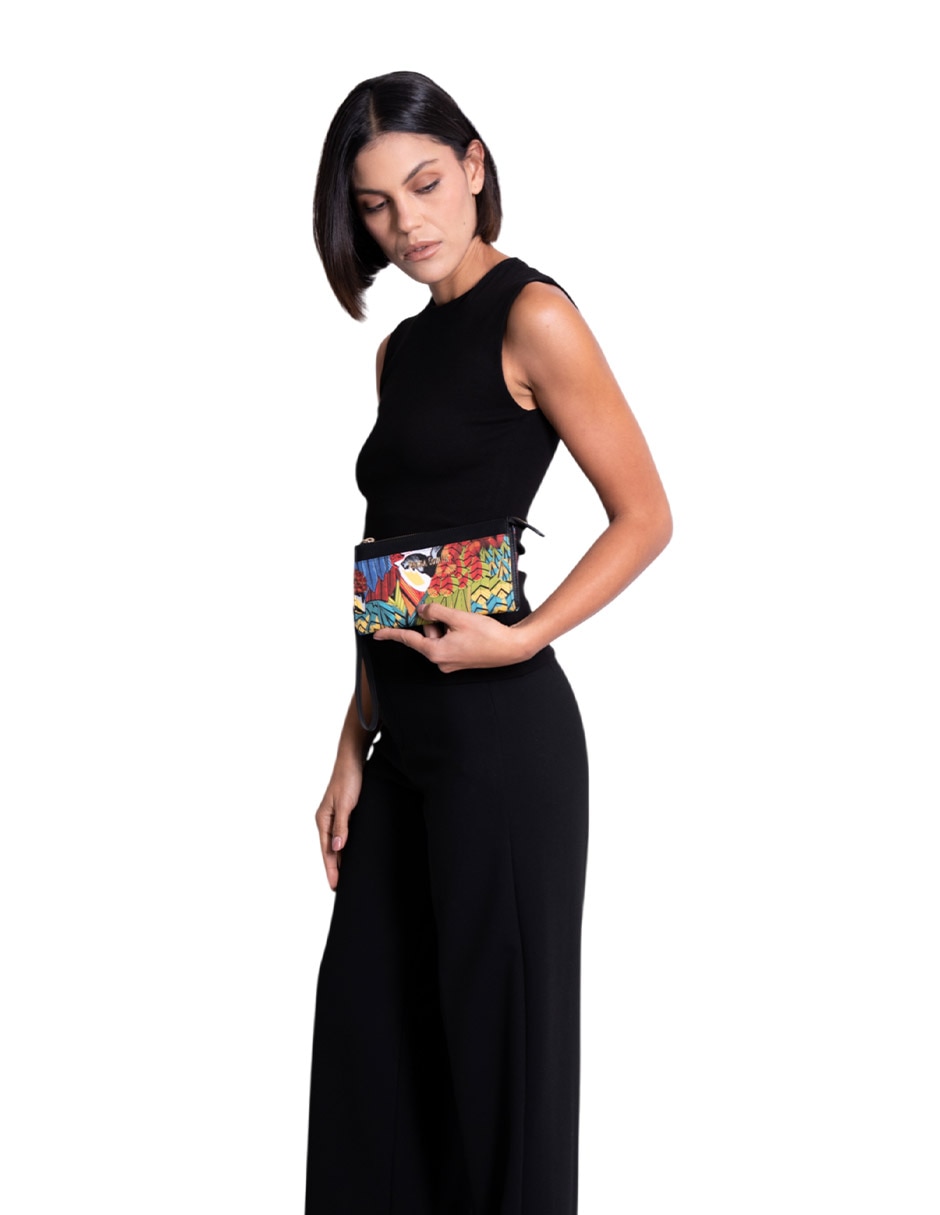 Bolsa wristlet Guacamaya para mujer