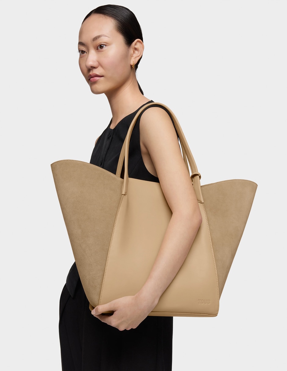 Bolsa shoulder Tous Tulip de piel para mujer