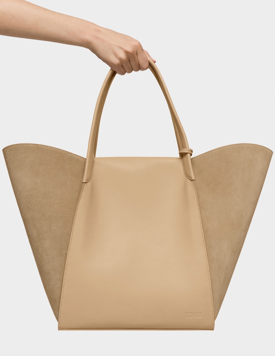 Bolsa shoulder Tous Tulip de piel para mujer