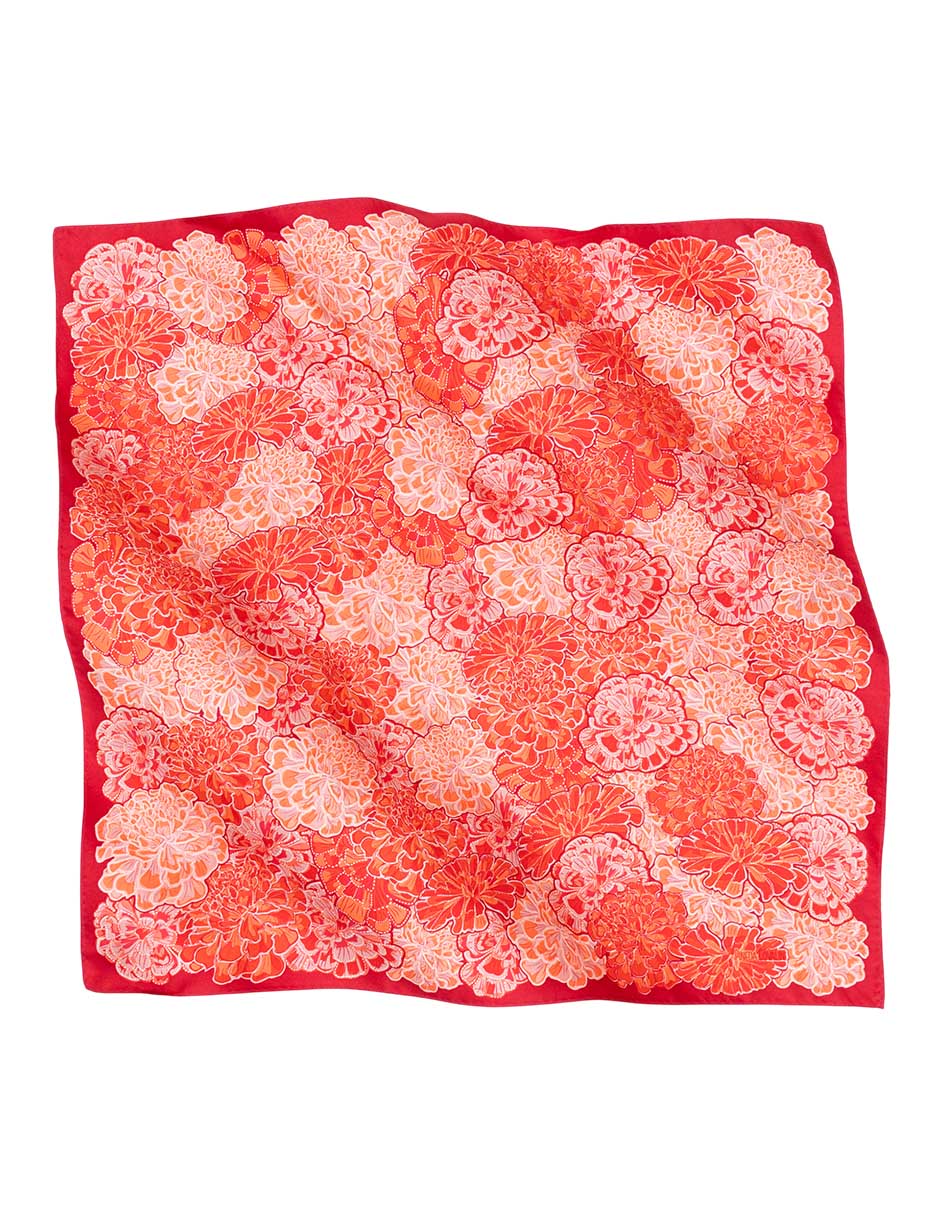 Mascada con estampado Gráfico de seda para mujer 2