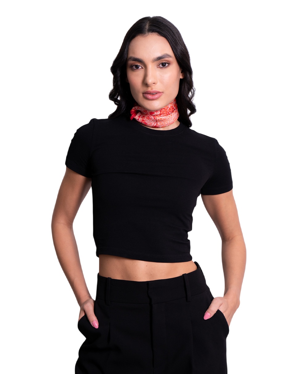 Mascada con estampado Gráfico de seda para mujer 3