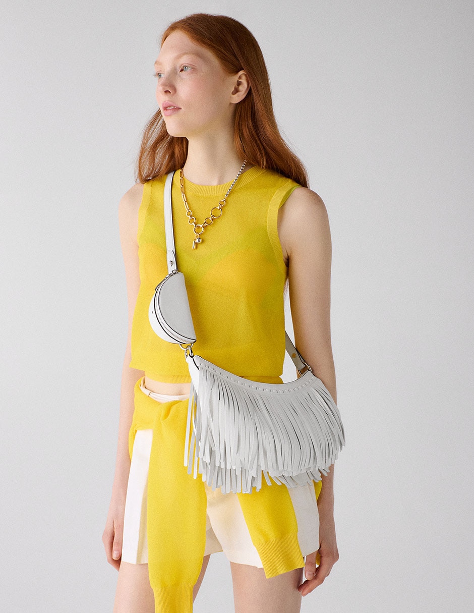 Bolsa crossbody de piel para mujer