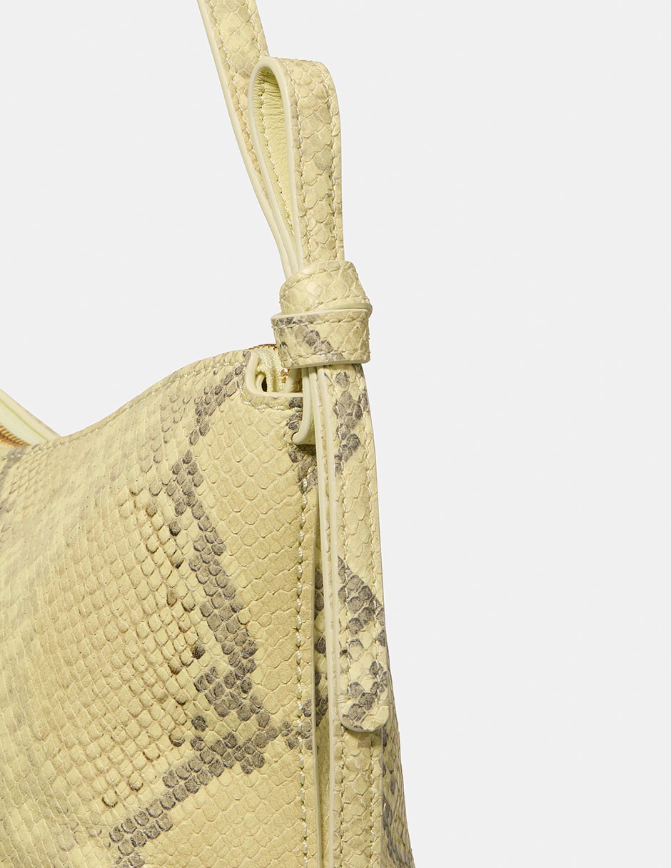 Bolsa shoulder loop de cuero para mujer